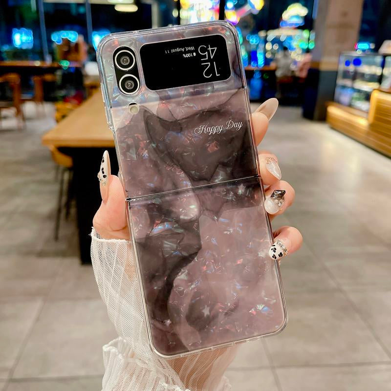 Ins Strawberry Floral Print Leopard Print Foldable Phone Case for Zflip7/6/ 5/4/3 Foldable Phone Case-Hnzd02