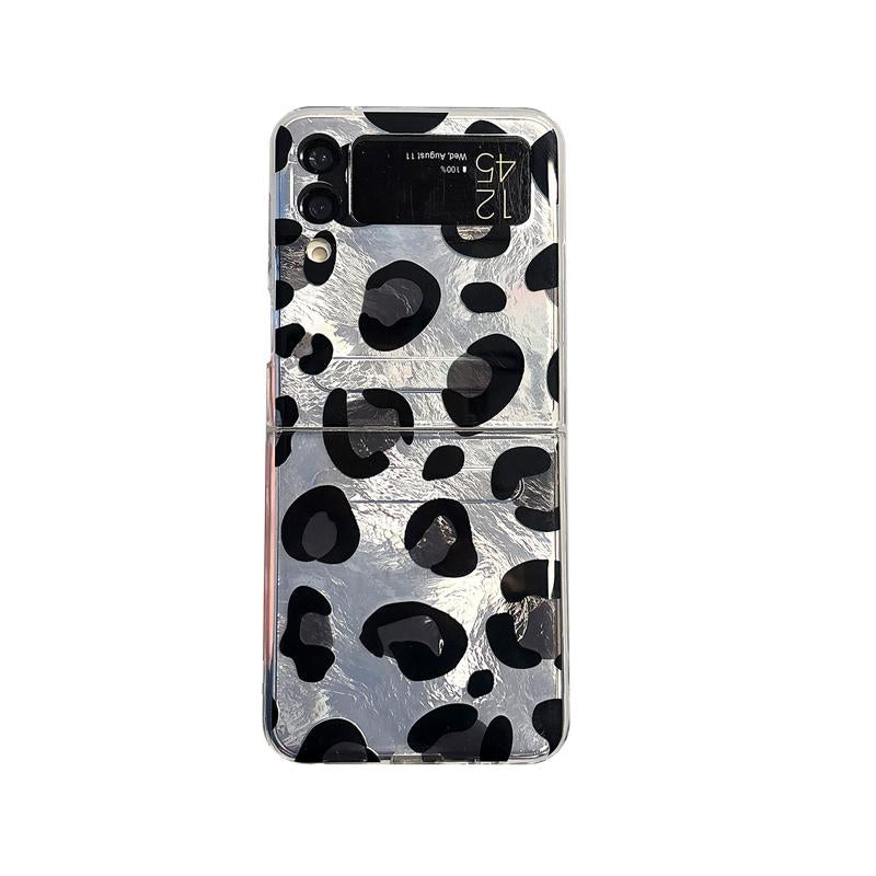 Ins Strawberry Floral Print Leopard Print Foldable Phone Case for Zflip7/6/ 5/4/3 Foldable Phone Case-Hnzd02